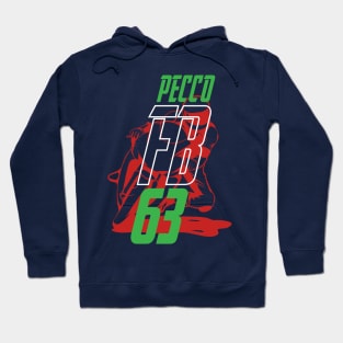 Francesco Bagnaia T-Shirt Pecco 63 Superbike Motorcycle Racer Hoodie